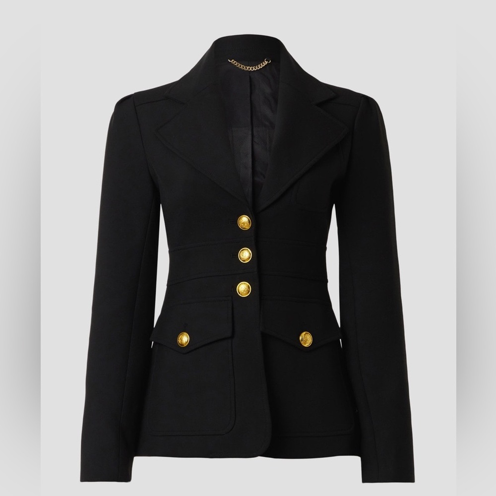 A.L.C. Black Blazer with Gold Accents - Picture 6 of 8